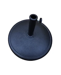 Flynama 8.8 feet Outdoor Aluminum Patio Umbrella, Market Umbrella with 42 pounds Round Resin Umbrella Base