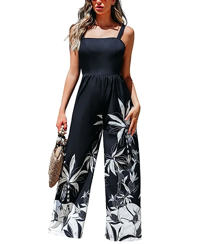 Cupshe Women's Catch the Breeze Tropical Jumpsuit