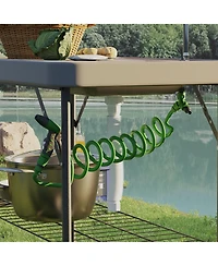 Outsunny Folding Fish Cleaning Table with Sink, Faucet, Sprayer,