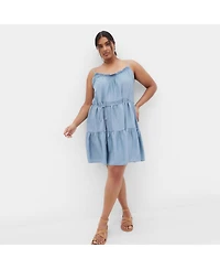 City Chic Women's Plus Sweet Tiers Mini Dress