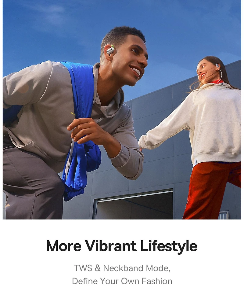 Baseus Open Ear Headphones True Wireless Earbuds Bluetooth 5.3 Sport