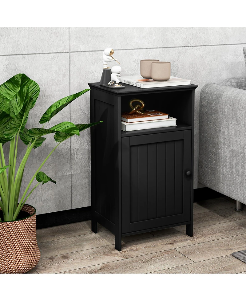 Slickblue Bathroom Freestanding Floor Storage Cabinet with Adjustable Shelf