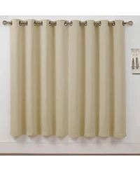 Kate Aurora Set of 2 Thermal Room Darkening Grommet Top Curtains For Small Windows