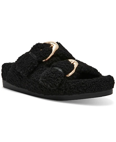 Dv Dolce Vita Women's Aldoni Plush Double-Strap Slide Slippers