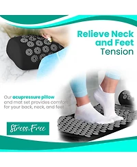 Sorbus 51 Inch Acupressure Mat, Pillow & Carry Bag