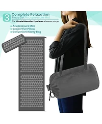 Sorbus 51 Inch Acupressure Mat, Pillow & Carry Bag