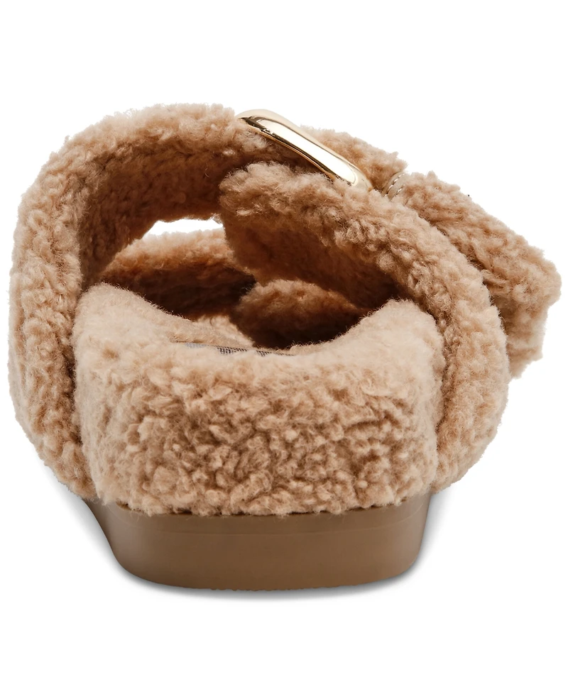 Dv Dolce Vita Women's Aldoni Plush Double-Strap Slide Slippers
