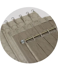 Kate Aurora 2 Pack Windsor Pinch Pleat/Rod Pocket/Back Tab Quatrefoil Window Curtain Panels