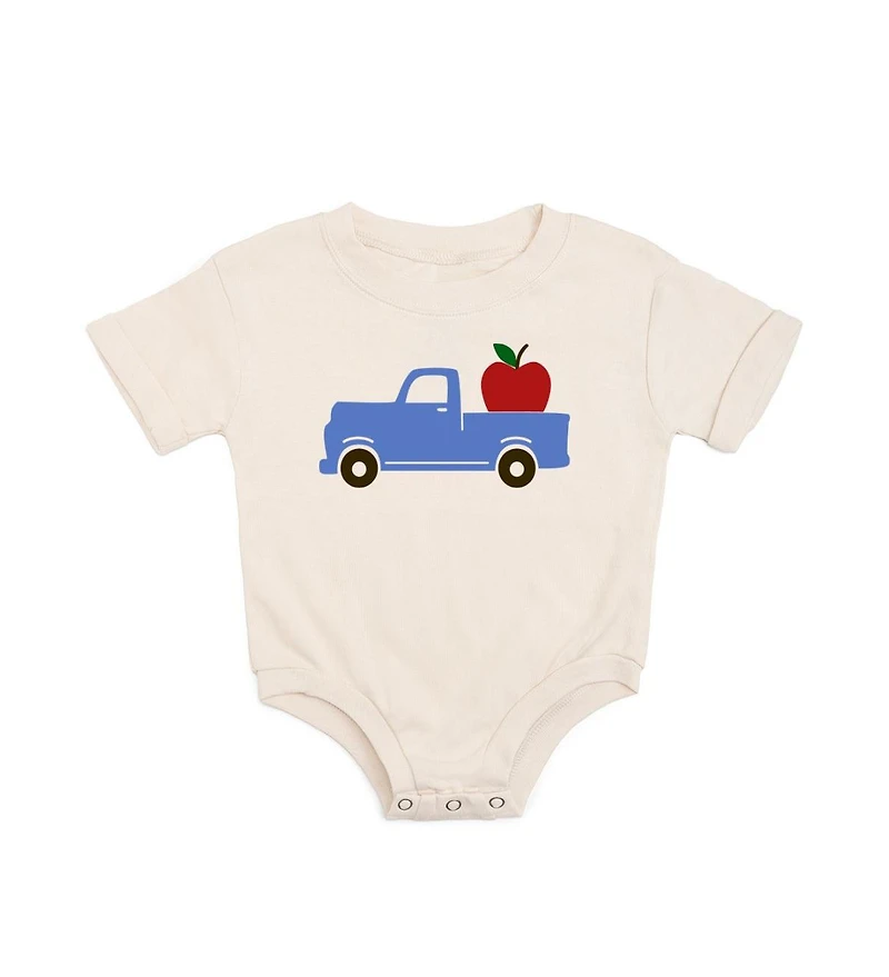 Sweet Wink Baby Boy Apple Truck Short Sleeve Romper