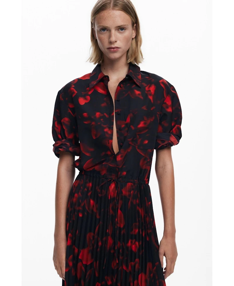 Desigual Women's Pleated shirt dress