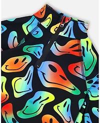 Deux par Little Boys Two-Piece Thermal Underwear Set Smiley Face Toddler|Child