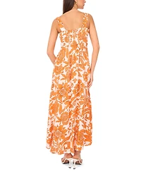 Msk Women's Sleeveless Square-Neck Maxi Dress