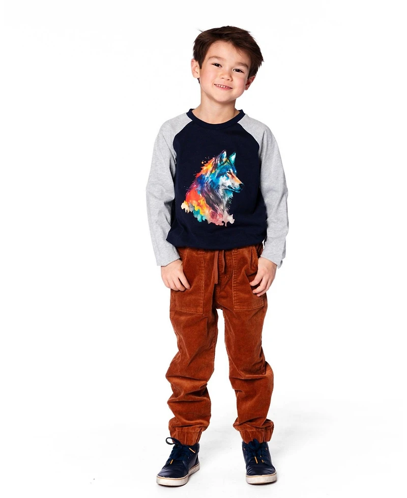 Deux par Baby Boy Stretch Corduroy Jogger Pants Brown