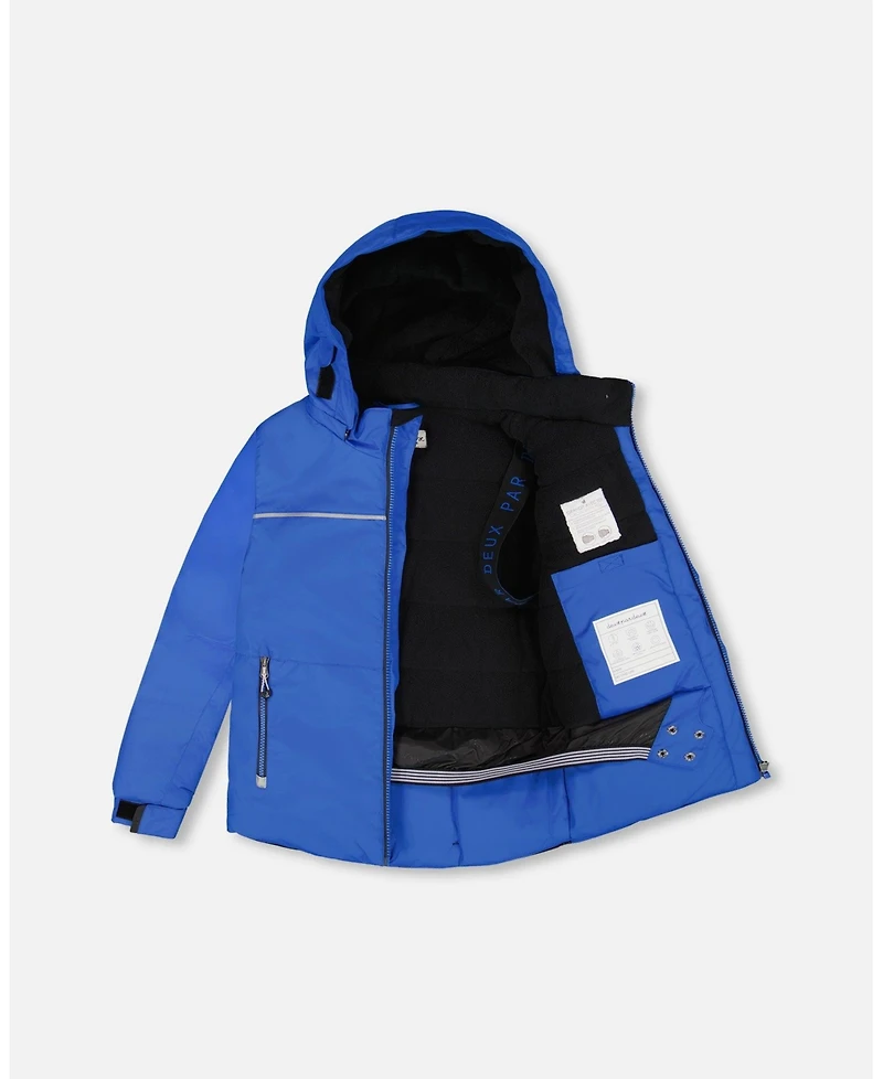 Deux par Toddler Boys Two-Piece Play Snowsuit with Contrast Jacket Black - Toddler|Child