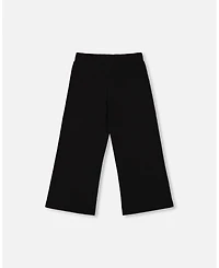 Deux par Girl Waffle Flare Leg Pants Black