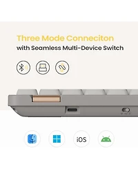 Lofree Affordable Low-Profile Mechanical Keyboard with 84 Keys, Swappable Rechargeable Wireless Keyboard, Bluetooth, Wired for Windows