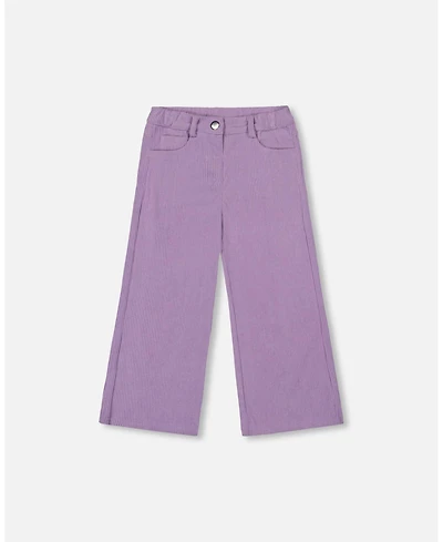 Deux par Girl Wide Leg Corduroy Pants Lavender - Toddler|Child