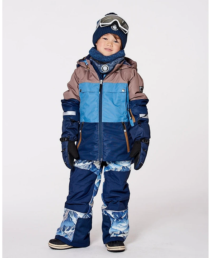 Deux par Boy Two-Piece Teknik Snowsuit Blue Mountains - Toddler|Child