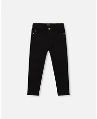 Deux par Baby Boy Stretch Twill Pants Black