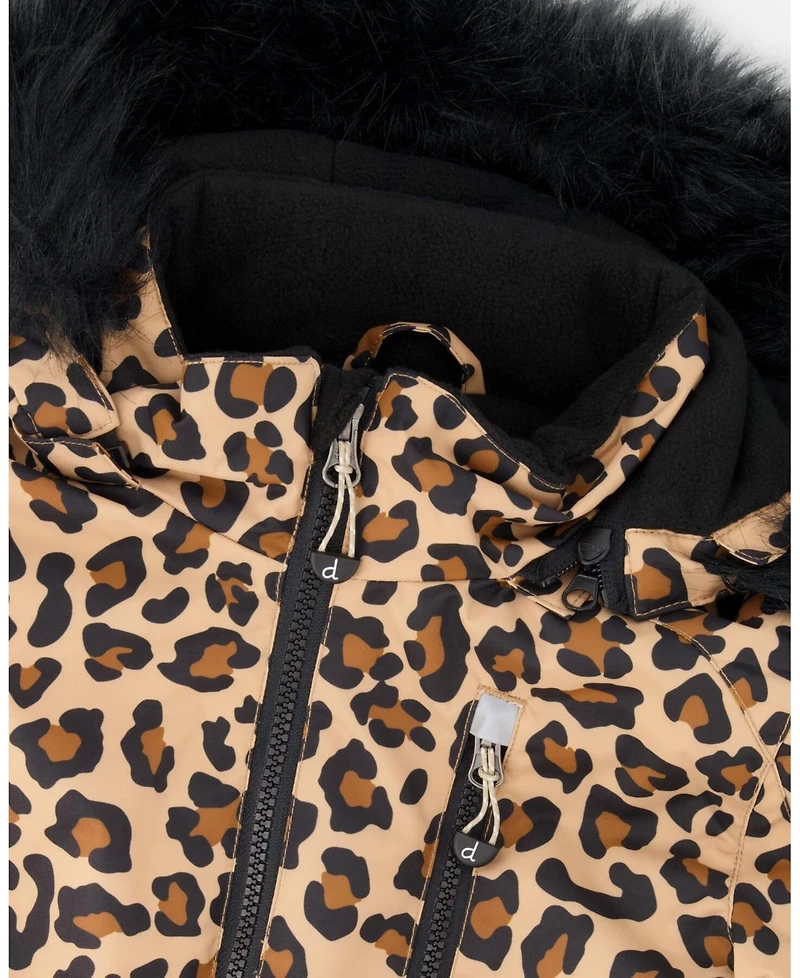 Deux par Girl One-Piece Play Snowsuit Beige Leopard