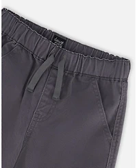 Deux par Boy Twill Jogger Cargo Pants Dark Gray