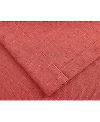 Kate Aurora Teen Decor Poly Cotton Coral Colored Grommet Top Window Valance