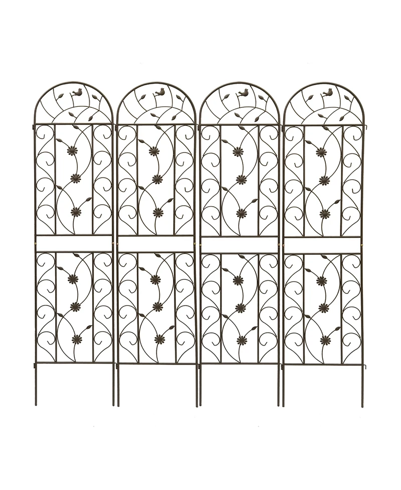 Streamdale Furniture Metal Garden Trellis 86.7" Climbing Plant Support (4 Pack)