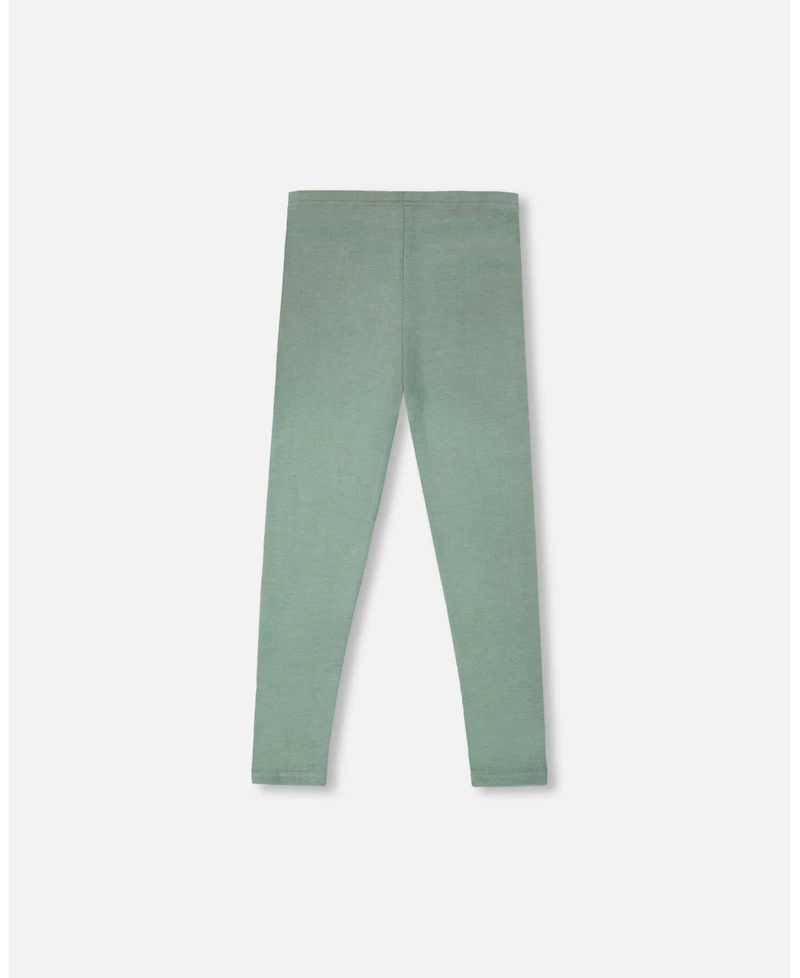 Deux par Girl Super Soft Ribbed Leggings Sage Green
