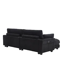 Streamdale Furniture Sleeper Sofa Couch Bed Oversized Chaise Lounge Chair Cozy Cloud Couch