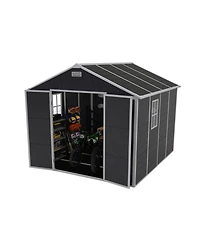 Streamdale Furniture 8x8 Resin Storage Shed - Waterproof Uv Proof Dark Gray
