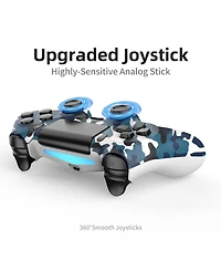 Nbcp 2 Pack Wireless Controllers for PS4/Slim/Pro, 1000mAh Battery, Dual Vibration, 3.5mm Audio Jack, 6-Axis Motion Sensor - Camouflage