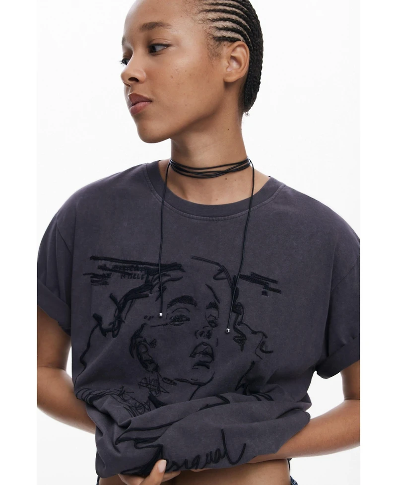 Desigual Women's Expensive embossed T-shirt