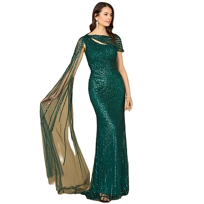 Lara Women's One Shoulder Fitted Gown