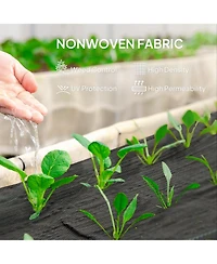 Outsunny 6FT x 300FT Weed Barrier Landscape Fabric, Weed Control Fabric