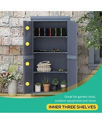 Outsunny Outdoor Storage Cabinet with Waterproof Metal Roof,