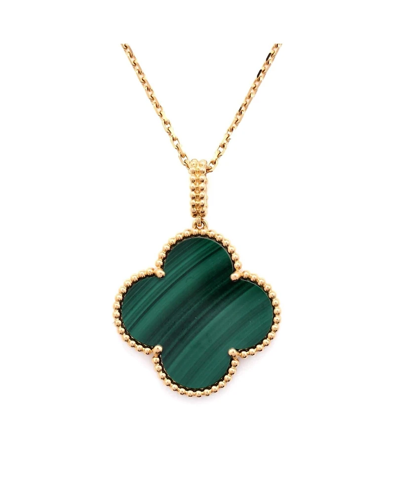 Pre-Owned Van Cleef & Arpels Magic Alhambra Pendant Necklace 18K Gold and Malachite