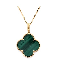 Pre-Owned Van Cleef & Arpels Magic Alhambra Pendant Necklace 18K Gold and Malachite