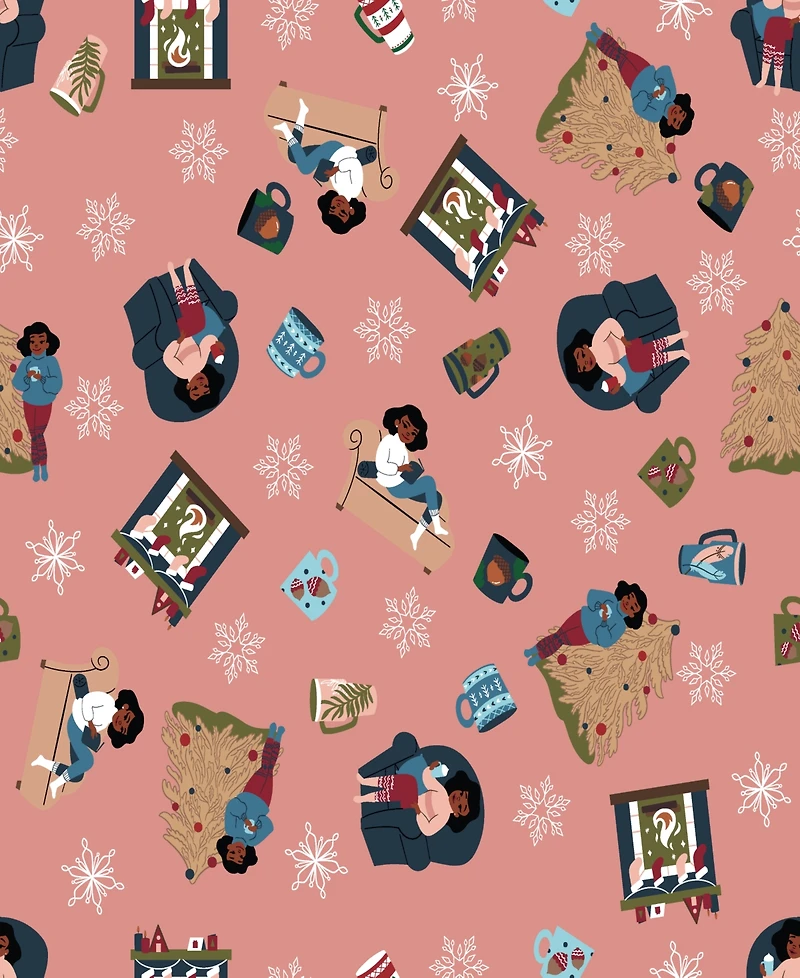 Black Paper Party Holly Me Time Gift Wrap