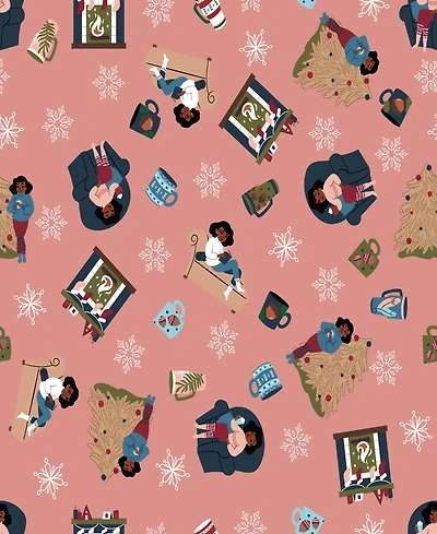 Black Paper Party Holly Me Time Gift Wrap