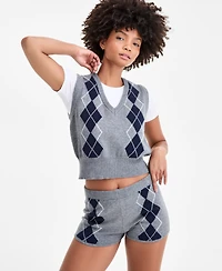 Bar Iii Women's Argyle Sweater Vest, Macy's Exclusive