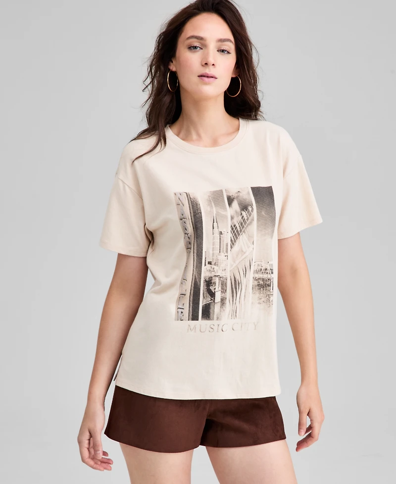 And Now This Women's Nashville Graphic-Print T-Shirt, Macy's Exclusive