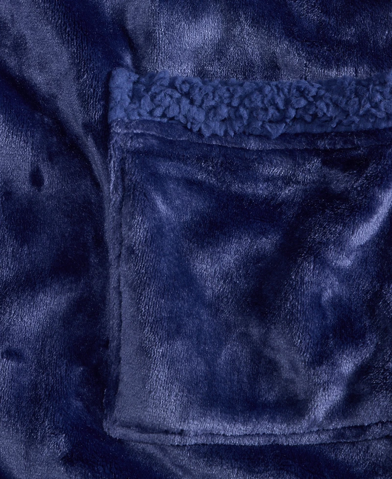 Charter Club Women's Long Plush Fleece-Trim Robe, Created for Macy's