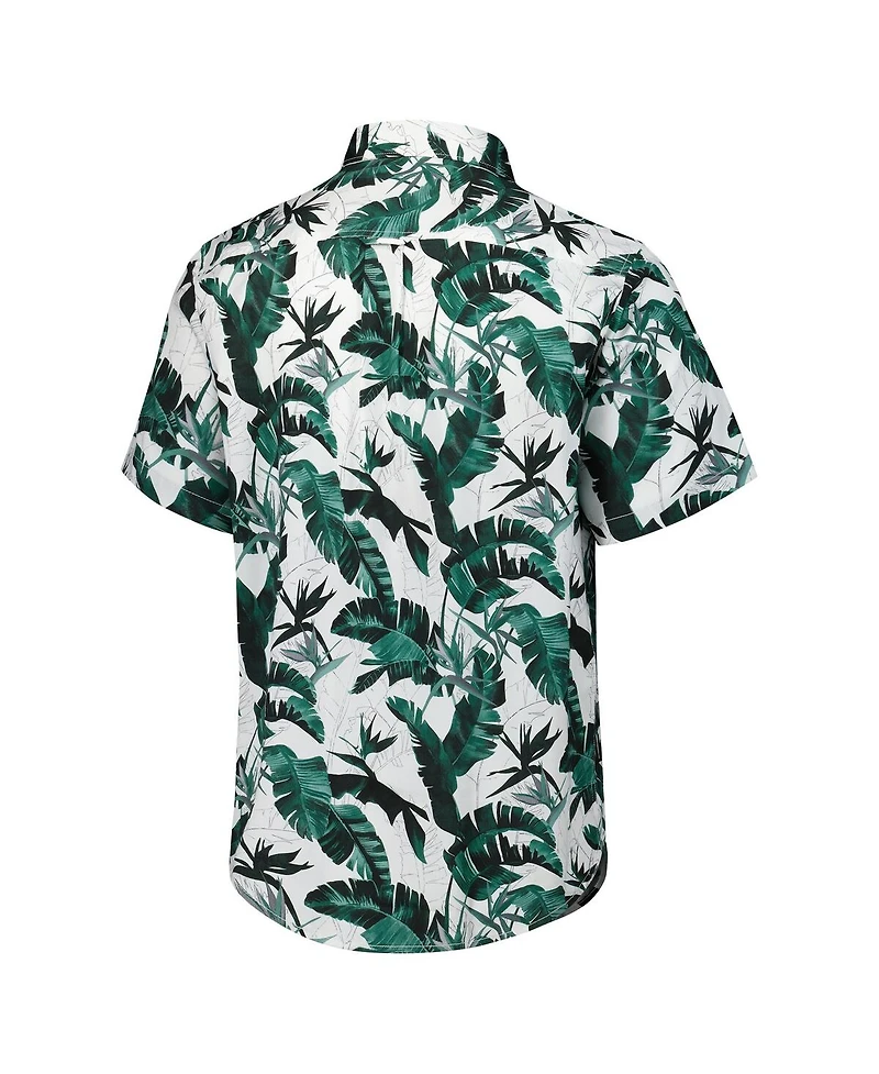 Tommy Bahama Men's Green New York Jets Sunnyvale Blooms Camp Button-Up Shirt