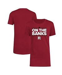 Adidas Big Boys and Girls Scarlet Rutgers Knights Basic Dassler T-Shirt