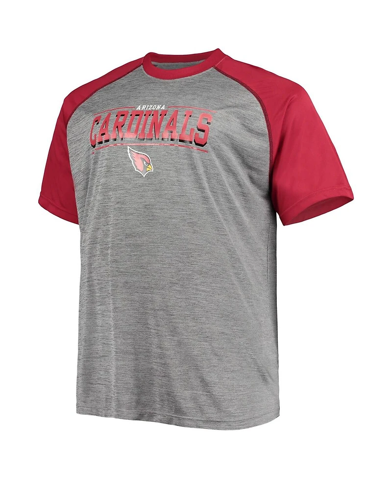 Fanatics Men's Kyler Murray Cardinal/Heathered Gray Arizona Cardinals Big Tall Player Name Number Raglan T-Shirt