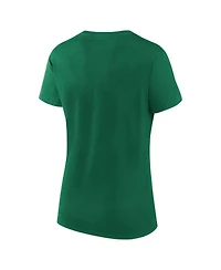 Fanatics Women's Green Athletics Cotton T-Shirt