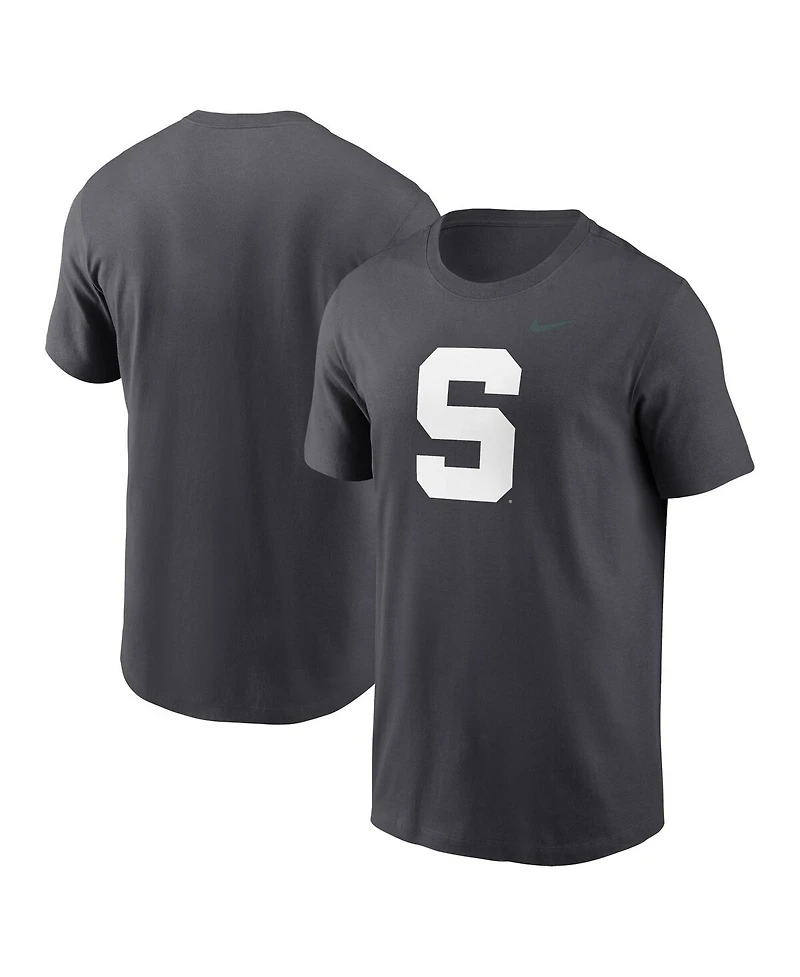 Nike Men's Anthracite Michigan State Spartans Primetime Alternate Logo T-Shirt