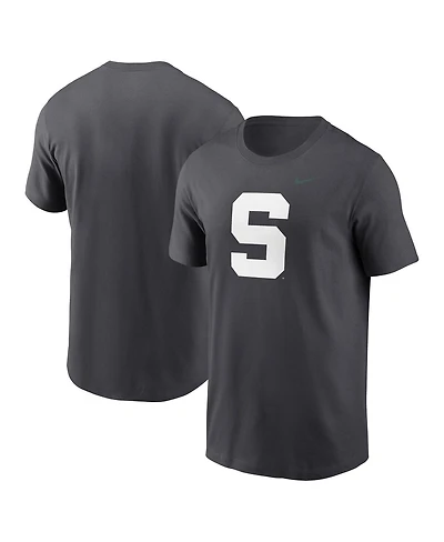 Nike Men's Anthracite Michigan State Spartans Primetime Alternate Logo T-Shirt