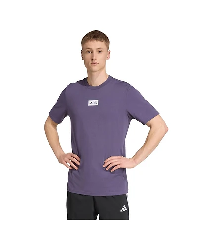 Adidas Men's Purple Manchester United Jersey Hook T-Shirt