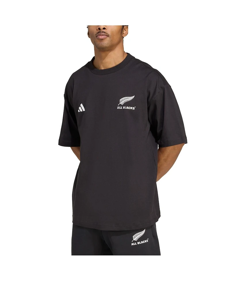 Adidas Men's Black New Zealand Rugby Presentation Future Icon T-Shirt